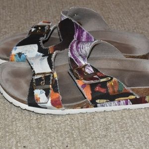 Italian brand Birkenstocks with unique pattern